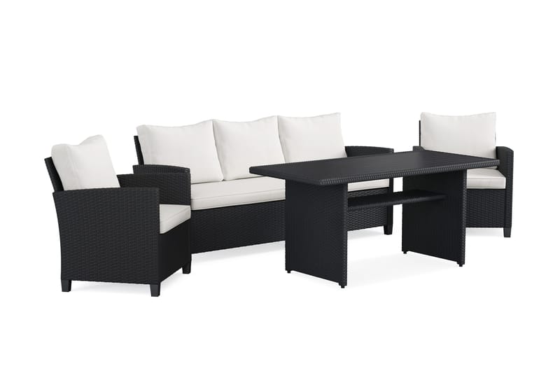 James Light Soffgrupp utomhus i konstrotting - Svart - Utemöbler - Utegrupp - Loungegrupp