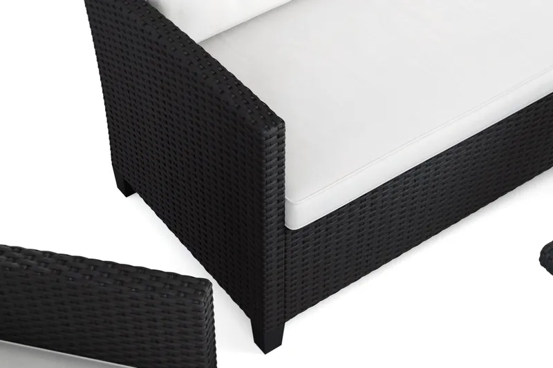James Light Soffgrupp utomhus i konstrotting - Svart - Utemöbler - Utegrupp - Loungegrupp