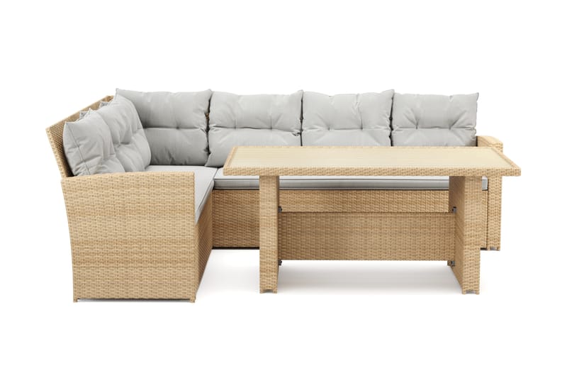 James Loungegrupp Utomhus Vänster– 5-sits Soffgrupp i Konstrotting, Beige