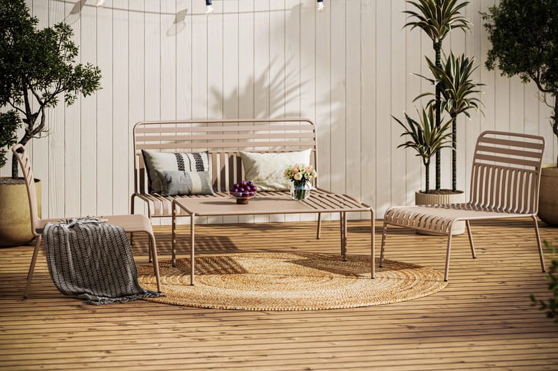 Jarva Liten 4-sits Soffgrupp Utomhus i metall - Beige - Utemöbler - Utegrupp - Loungegrupp