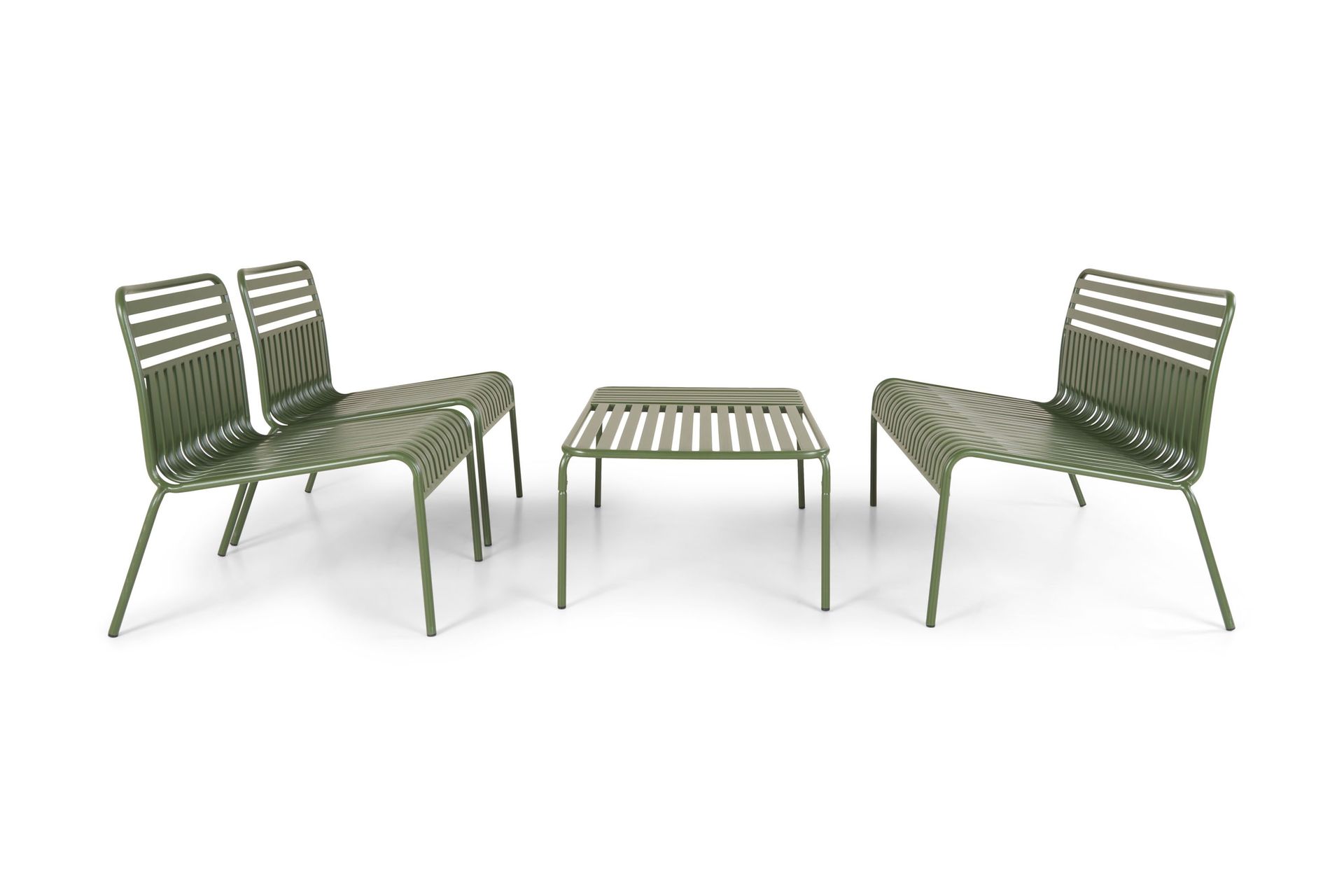 jarva liten 4-sits soffgrupp utomhus i metall - grön