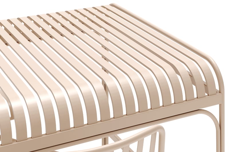 Jarva Liten Matgrupp Utomhus 200 cm med 4 stolar i metall - Beige - Utemöbler - Utegrupp - Matgrupper utomhus
