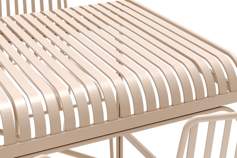 Jarva Stor Matgrupp Utomhus 200 cm med 6 stolar i metall - Beige - Utemöbler - Utegrupp - Matgrupper utomhus