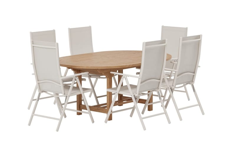 Kenya Förlängningsbart Matbord Utomhus 180-240 cm med 6 Break Karmstol - Utemöbler - Utegrupp - Matgrupper utomhus
