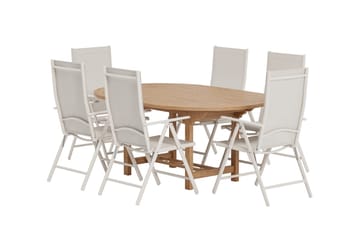 Kenya Förlängningsbart Matbord Utomhus 180-240 cm med 6 Break Karmstol - Utemöbler - Utegrupp - Matgrupper utomhus