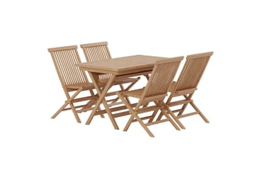 Kenya Matbord Utomhus 120 cm med 4 Kenya Utestol Hopfällbar - Utemöbler - Utegrupp - Matgrupper utomhus