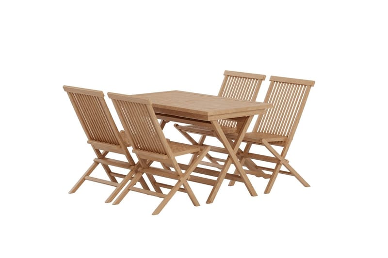 Kenya Matbord Utomhus 120 cm med 4 Kenya Utestol Hopfällbar - Utemöbler - Utegrupp - Matgrupper utomhus
