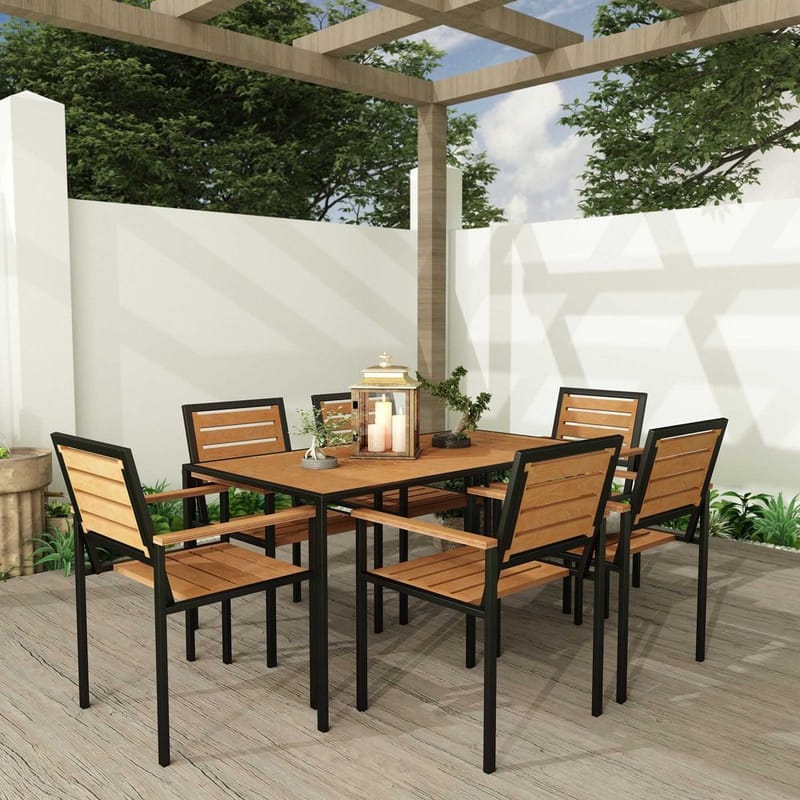 Klyren Matgrupp med 6 Stolar Utomhus - Natur - Utemöbler - Utegrupp - Matgrupper utomhus