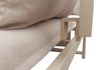 Lainelle 4-sits Soffgrupp för altan och terrass med beige dynor - Beige - Utemöbler - Utegrupp - Loungegrupp