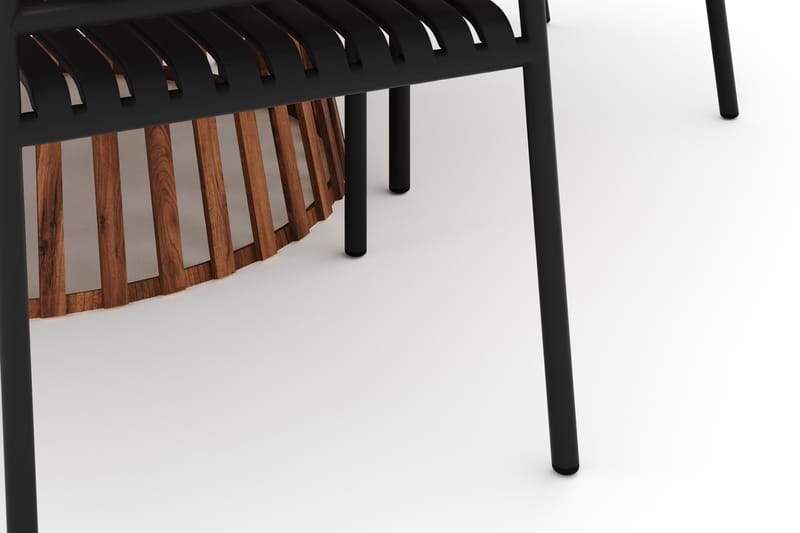Lakenview Matbord Rund 150 cm med 6 Gardeno Matstolar - Natur - Utemöbler - Utegrupp - Matgrupper utomhus