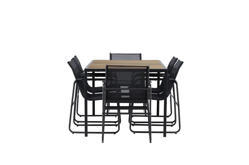 Lampedusa Matgrupp Utomhus 6-sits - Svart - Utemöbler - Utegrupp - Matgrupper utomhus