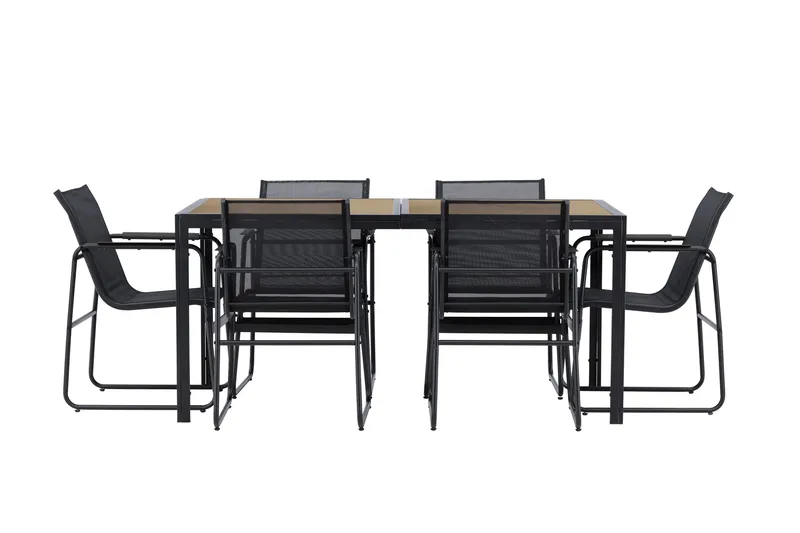 Lampedusa Matgrupp Utomhus 6-sits - Svart - Utemöbler - Utegrupp - Matgrupper utomhus