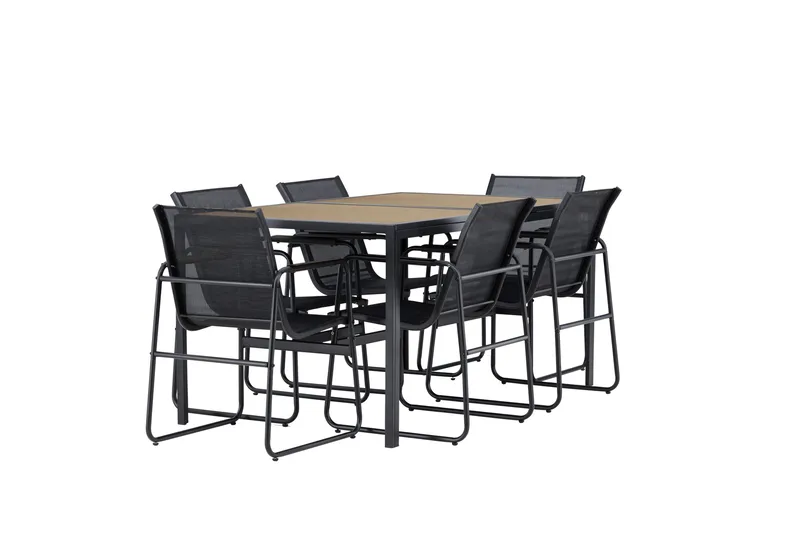 Lampedusa Matgrupp Utomhus 6-sits - Svart - Utemöbler - Utegrupp - Matgrupper utomhus