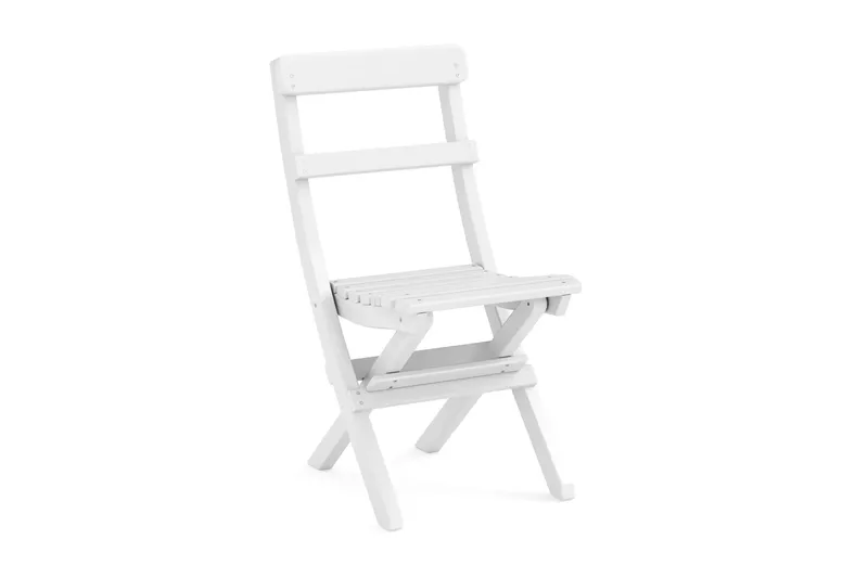 Landet Utomhus matgrupp 118x70x74 cm med soffa och 2 klappstolar - Vit - Utemöbler - Utegrupp - Matgrupper utomhus