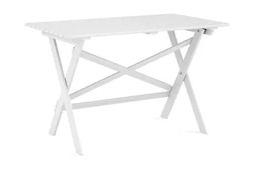 Landet Utomhus matgrupp 118x70x74 cm med soffa och 2 klappstolar - Vit - Utemöbler - Utegrupp - Matgrupper utomhus