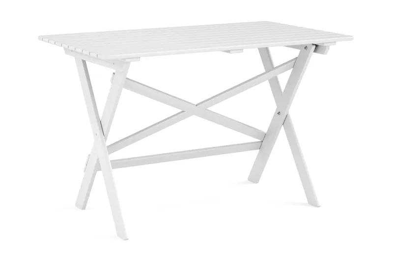 Landet Utomhus matgrupp 118x70x74 cm med soffa och 2 klappstolar - Vit - Utemöbler - Utegrupp - Matgrupper utomhus