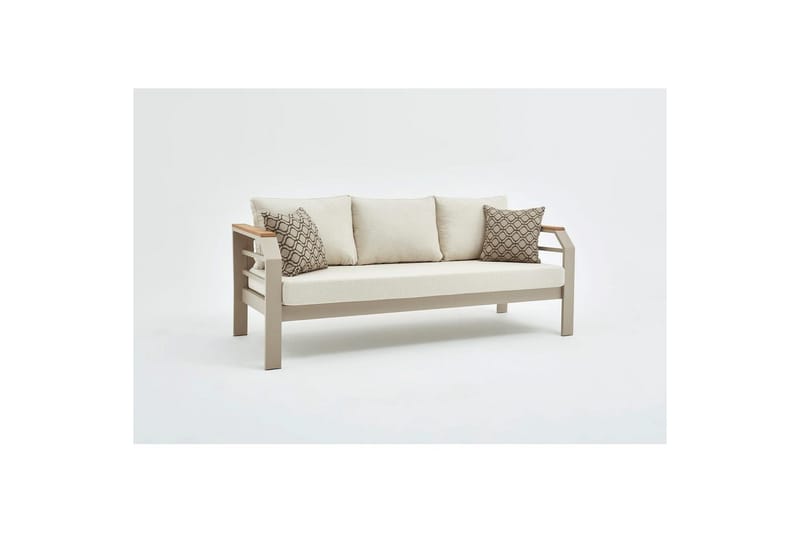 Lassento Soffgrupp Utomhus 5-sits - Beige - Utemöbler - Utegrupp - Loungegrupp