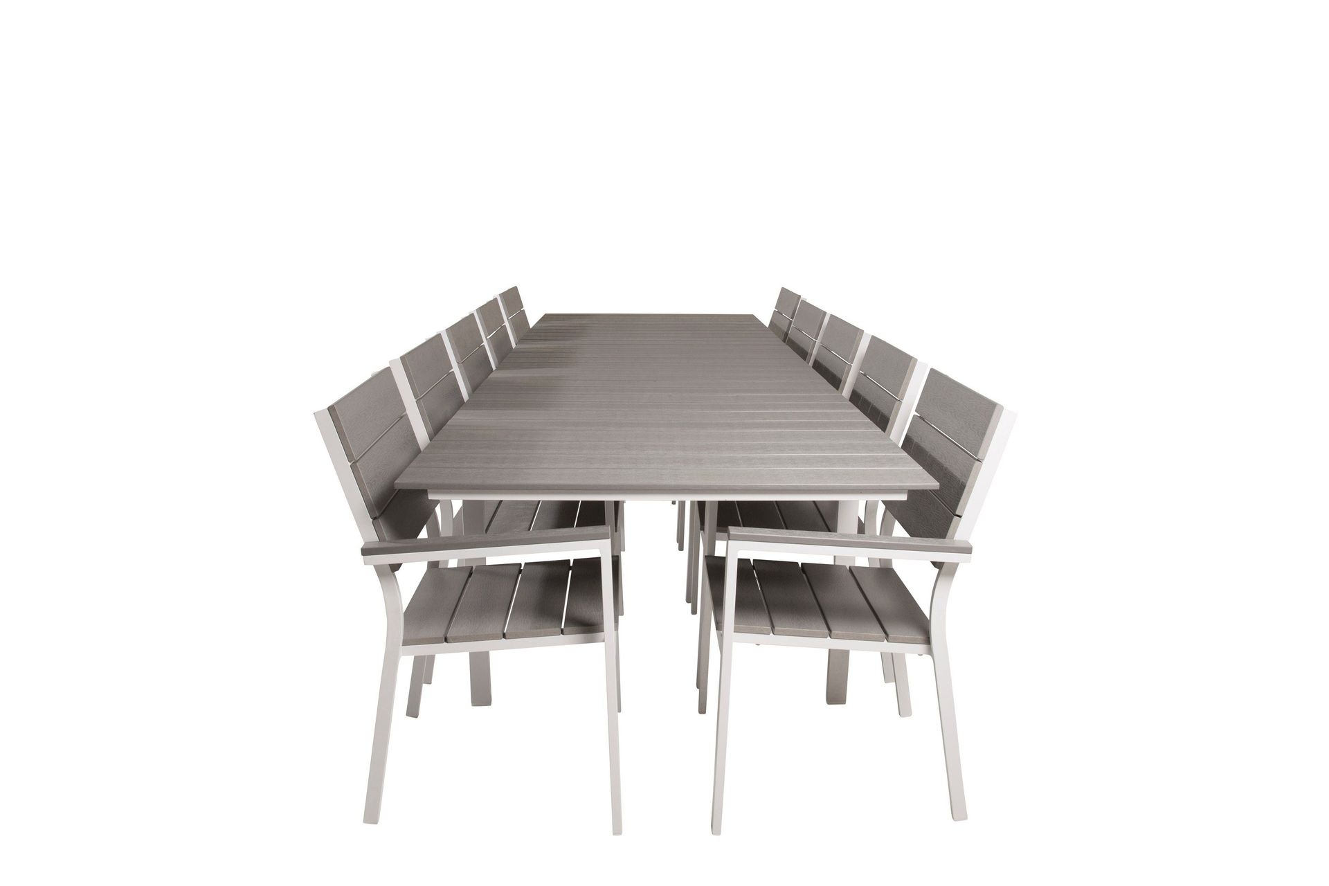 levels matgrupp utomhus + 10 utestolar - vit/grå