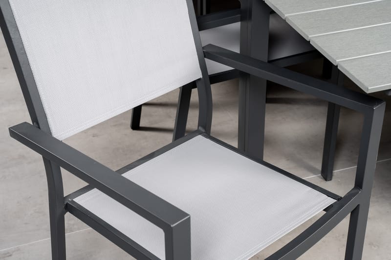 Levels Matgrupp Utomhus 225-325 cm Rektangulär med 10 Copacabana Utestolar - Grå - Utemöbler - Utegrupp - Matgrupper utomhus