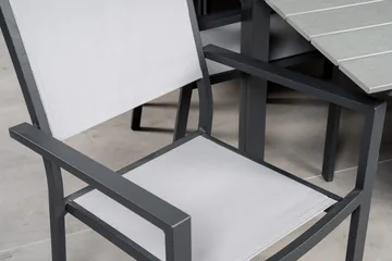 Levels Matgrupp Utomhus 225-325 cm Rektangulär med 10 Copacabana Utestolar - Grå - Utemöbler - Utegrupp - Matgrupper utomhus
