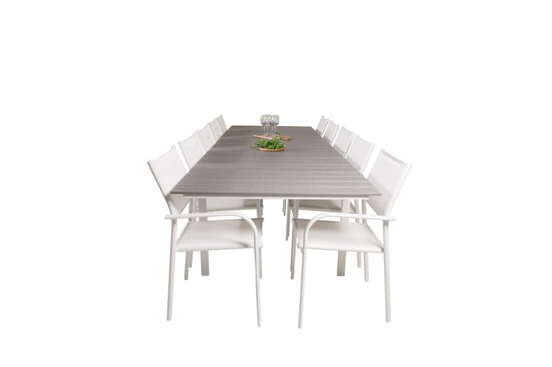 LEVELS Matgrupp Utomhus 225-325 cm Rektangulär med 10 SANTORINI Utestolar - Utemöbler - Utegrupp - Matgrupper utomhus