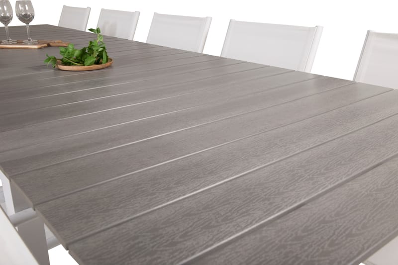 LEVELS Matgrupp Utomhus 225-325 cm Rektangulär med 10 SANTORINI Utestolar - Utemöbler - Utegrupp - Matgrupper utomhus