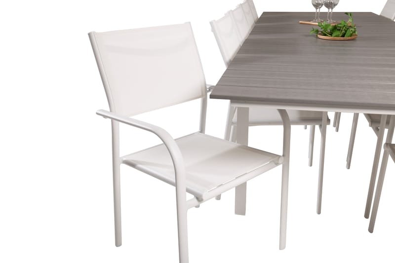 LEVELS Matgrupp Utomhus 225-325 cm Rektangulär med 10 SANTORINI Utestolar - Utemöbler - Utegrupp - Matgrupper utomhus