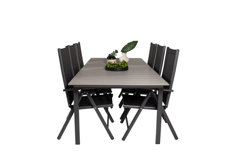 Levels Matgrupp Utomhus 230-310 cm Rektangulär med 6 Break Utestolar - Utemöbler - Utegrupp - Matgrupper utomhus
