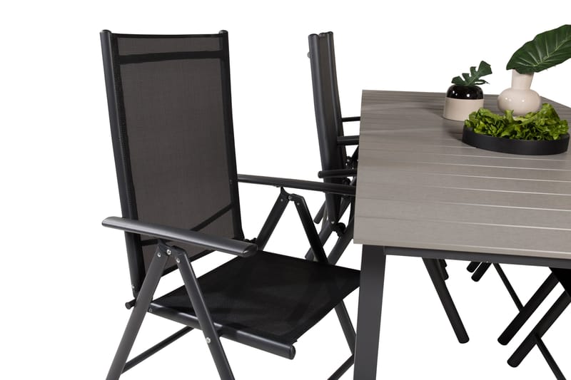Levels Matgrupp Utomhus 230-310 cm Rektangulär med 6 Break Utestolar - Utemöbler - Utegrupp - Matgrupper utomhus