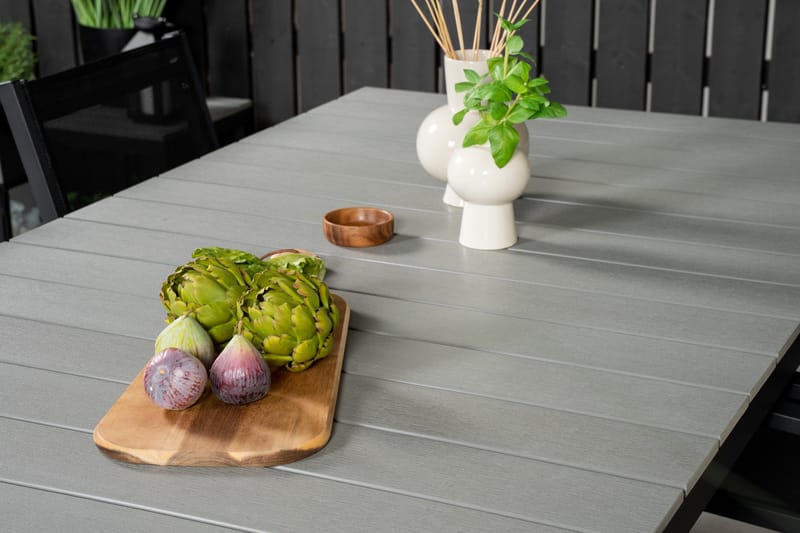 Levels Matgrupp Utomhus 230-310 cm Rektangulär med 6 Copacabana Utestolar - Svart - Utemöbler - Utegrupp - Matgrupper utomhus