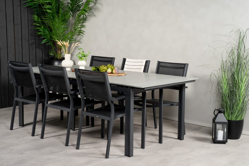 Levels Matgrupp Utomhus 230-310 cm Rektangulär med 6 Copacabana Utestolar - Utemöbler - Utegrupp - Matgrupper utomhus