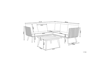 Alcamo Loungegrupp Utomhus - Grå - Utemöbler - Utegrupp - Loungegrupp