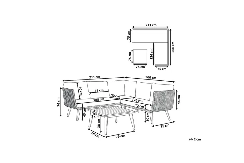 Loungegrupp Alcamo - Utemöbler - Utegrupp - Loungegrupp