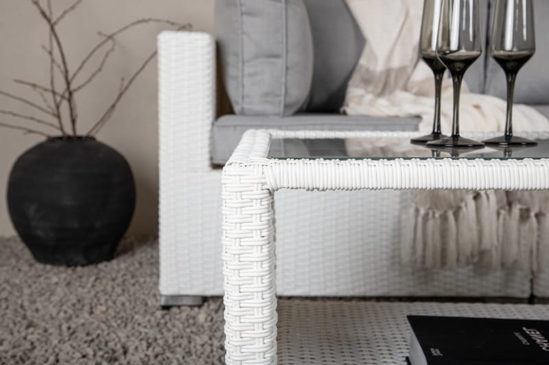 Amazon Loungesoffa Utomhus - Grå/Vit - Utemöbler - Utegrupp - Loungegrupp