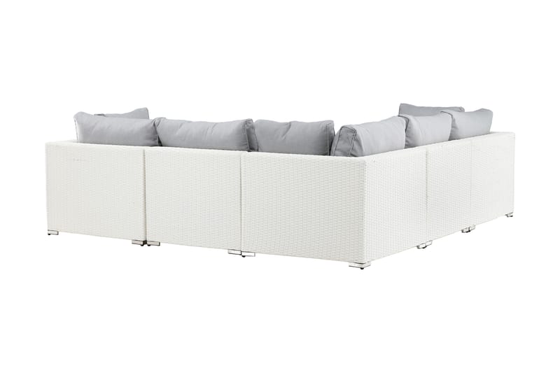 Amazon Loungesoffa Utomhus - Grå/Vit - Utemöbler - Utegrupp - Loungegrupp