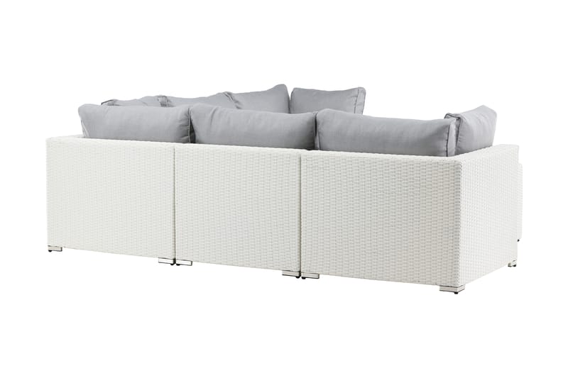 Amazon Loungesoffa Utomhus - Grå/Vit - Utemöbler - Utegrupp - Loungegrupp