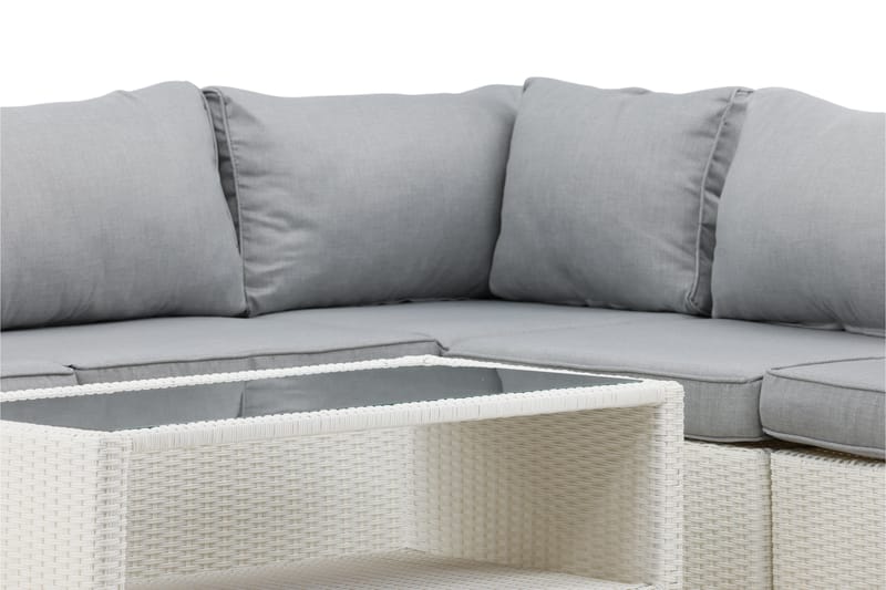 Amazon Loungesoffa Utomhus - Grå/Vit - Utemöbler - Utegrupp - Loungegrupp