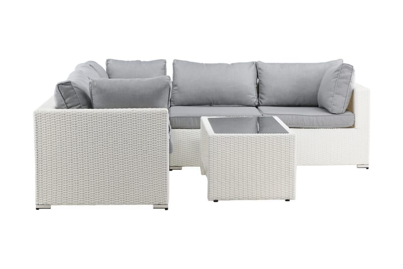 Amazon Loungesoffa Utomhus - Grå/Vit - Utemöbler - Utegrupp - Loungegrupp