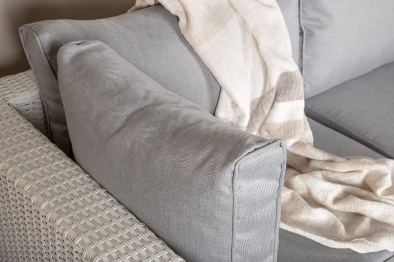 Amazon Loungesoffa Utomhus - Grå/Vit - Utemöbler - Utegrupp - Loungegrupp