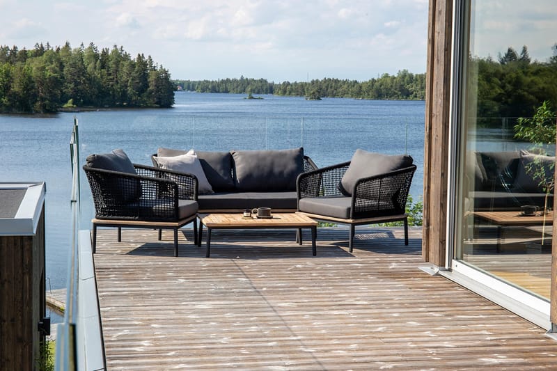 Andorra Loungegrupp Utomhus - Svart/Grå - Utemöbler - Utegrupp - Loungegrupp