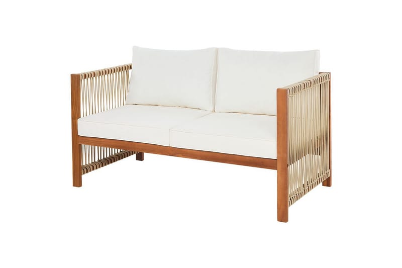 Loungegrupp Antria Ljus trä/beige - Ljus trä/beige - Utemöbler - Utegrupp - Loungegrupp