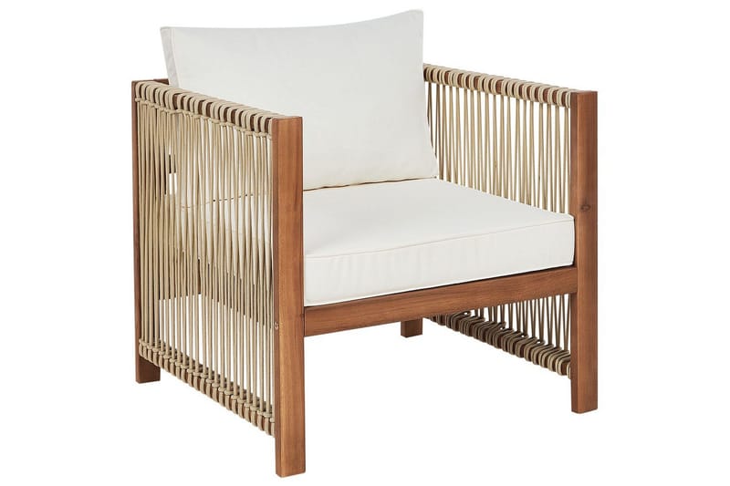 Loungegrupp Antria Ljus trä/beige - Ljus trä/beige - Utemöbler - Utegrupp - Loungegrupp