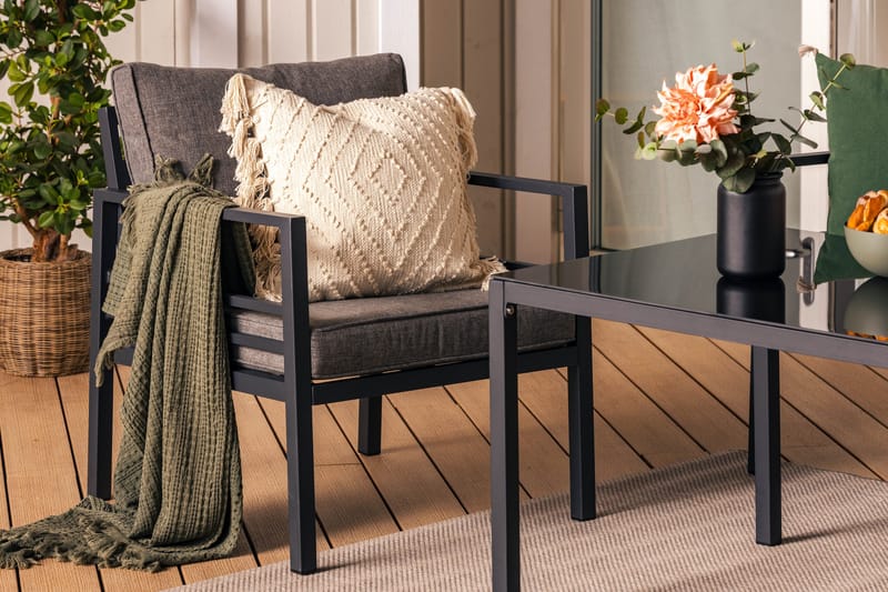 Ariany Soffgrupp - Svart / Gråa dynor - Utemöbler - Utegrupp - Loungegrupp