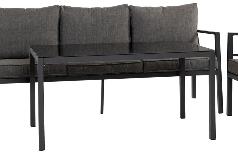 Ariany Soffgrupp - Svart / Gråa dynor - Utemöbler - Utegrupp - Loungegrupp