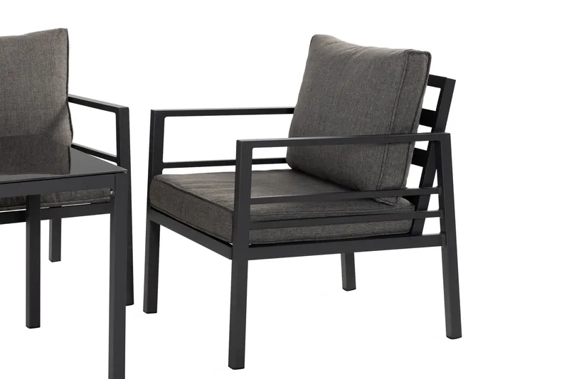 Ariany Soffgrupp - Svart / Gråa dynor - Utemöbler - Utegrupp - Loungegrupp