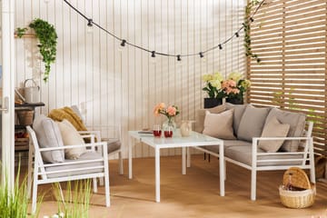 Ariany Soffgrupp - Vit / Gråa dynor - Utemöbler - Utegrupp - Loungegrupp