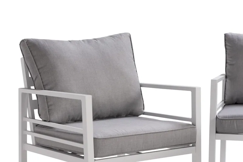 Ariany Soffgrupp - Vit / Gråa dynor - Utemöbler - Utegrupp - Loungegrupp