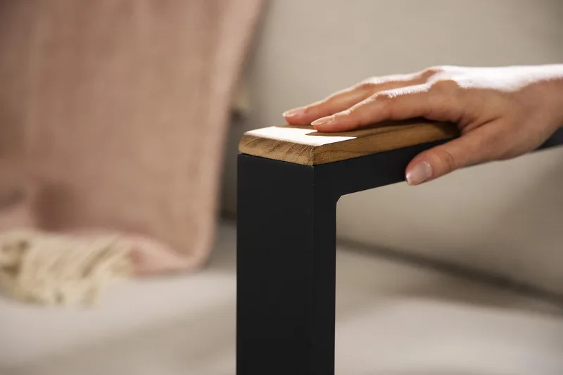 Aspvik Loungegrupp - Svart / Beiga dynor - Utemöbler - Utegrupp - Loungegrupp