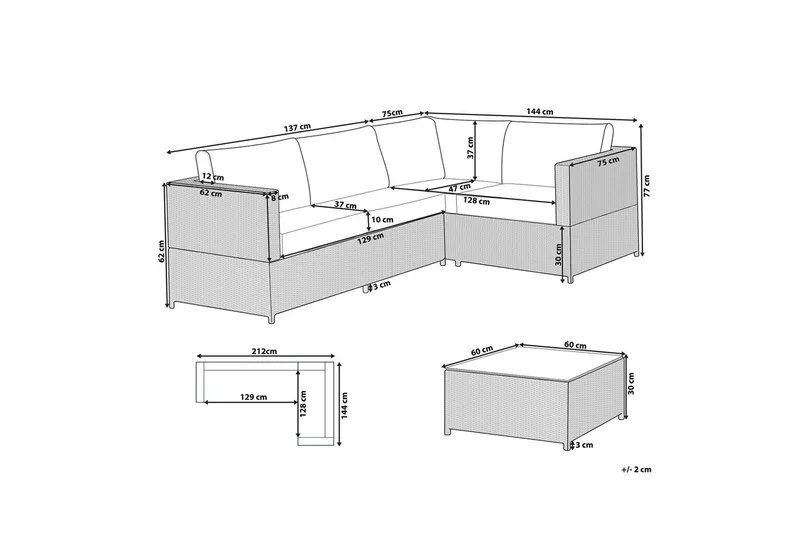 Loungegrupp Avola - Utemöbler - Utegrupp - Loungegrupp