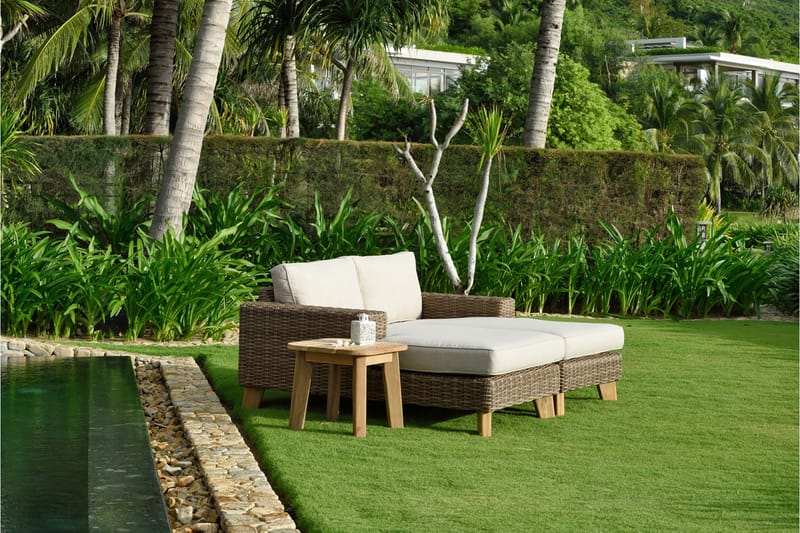 BAHAMAS Loungegrupp Utomhus 2-4-sits Beige - Utemöbler - Utegrupp - Loungegrupp